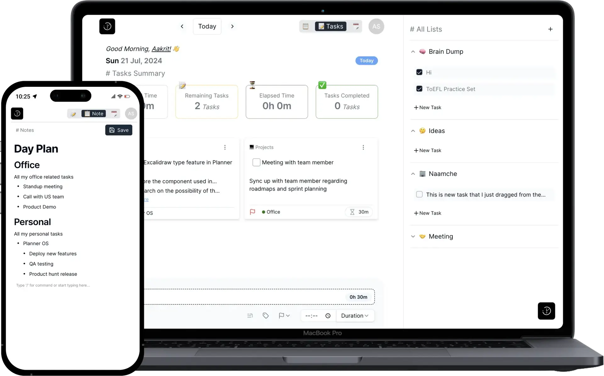 Plan OS screenshot
